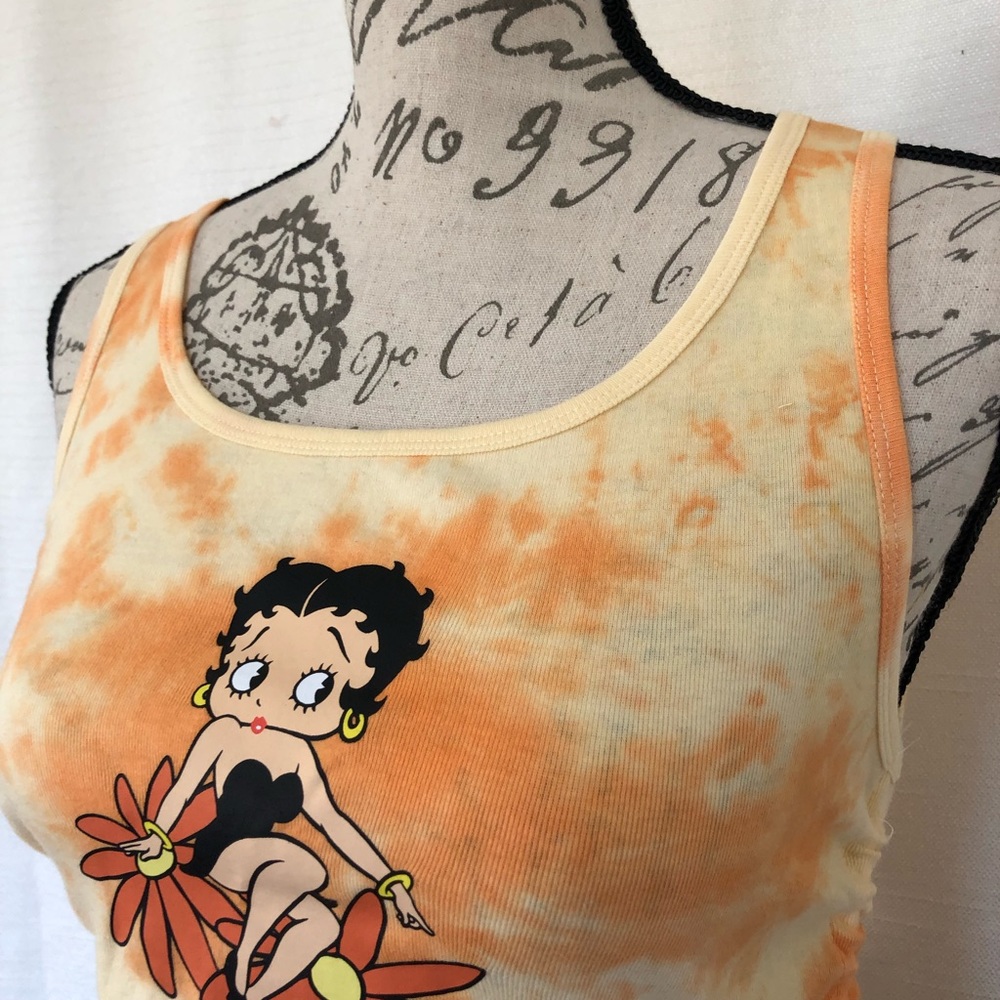Betty Boop Womens Crop Top Medium Orange - Picture 5 of 10